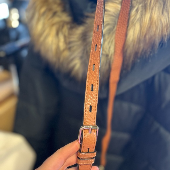 Rebecca Minkoff Cognac Studded Saddle Crossbody - Picture 4 of 4